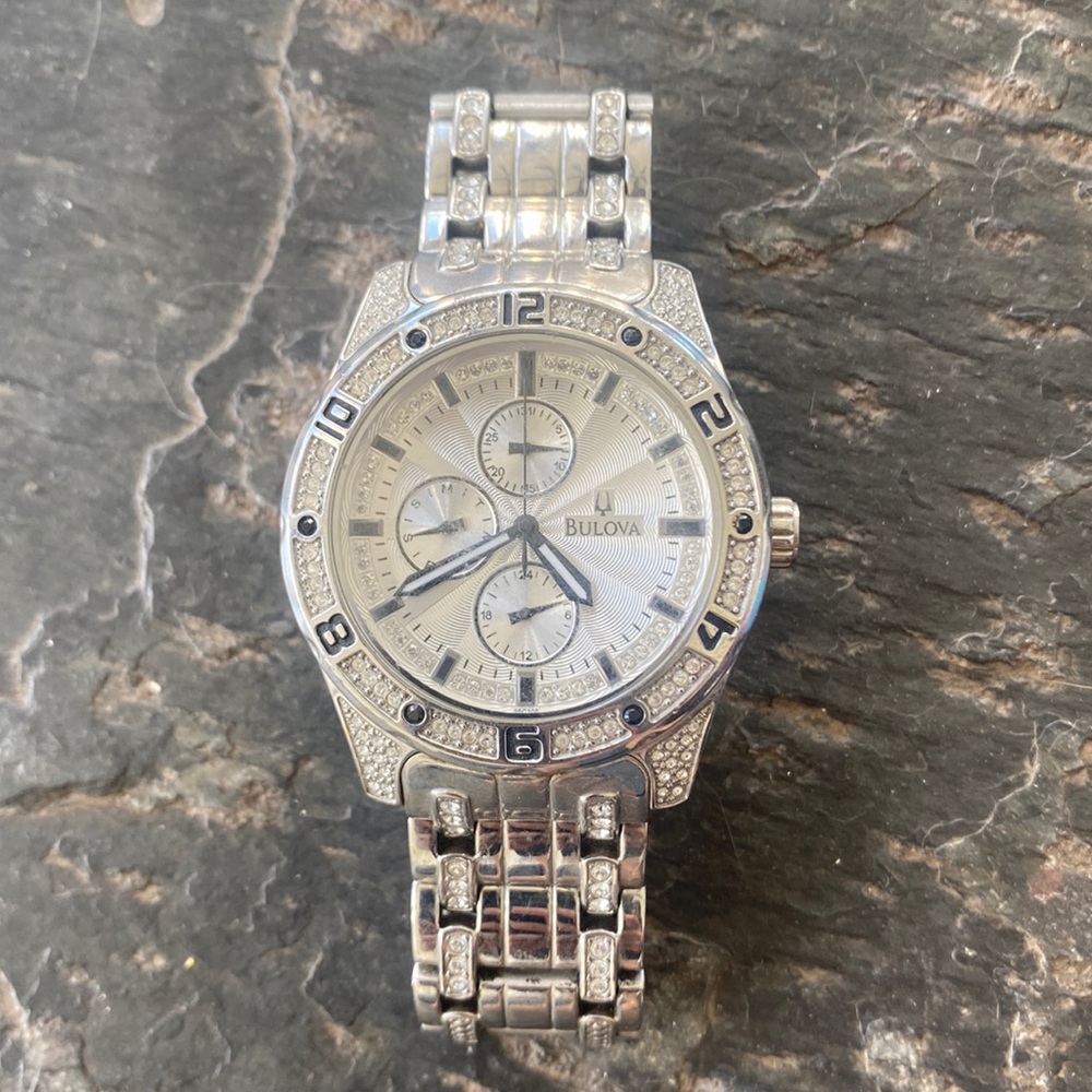 Mens Bulova Stainless Steel Watch